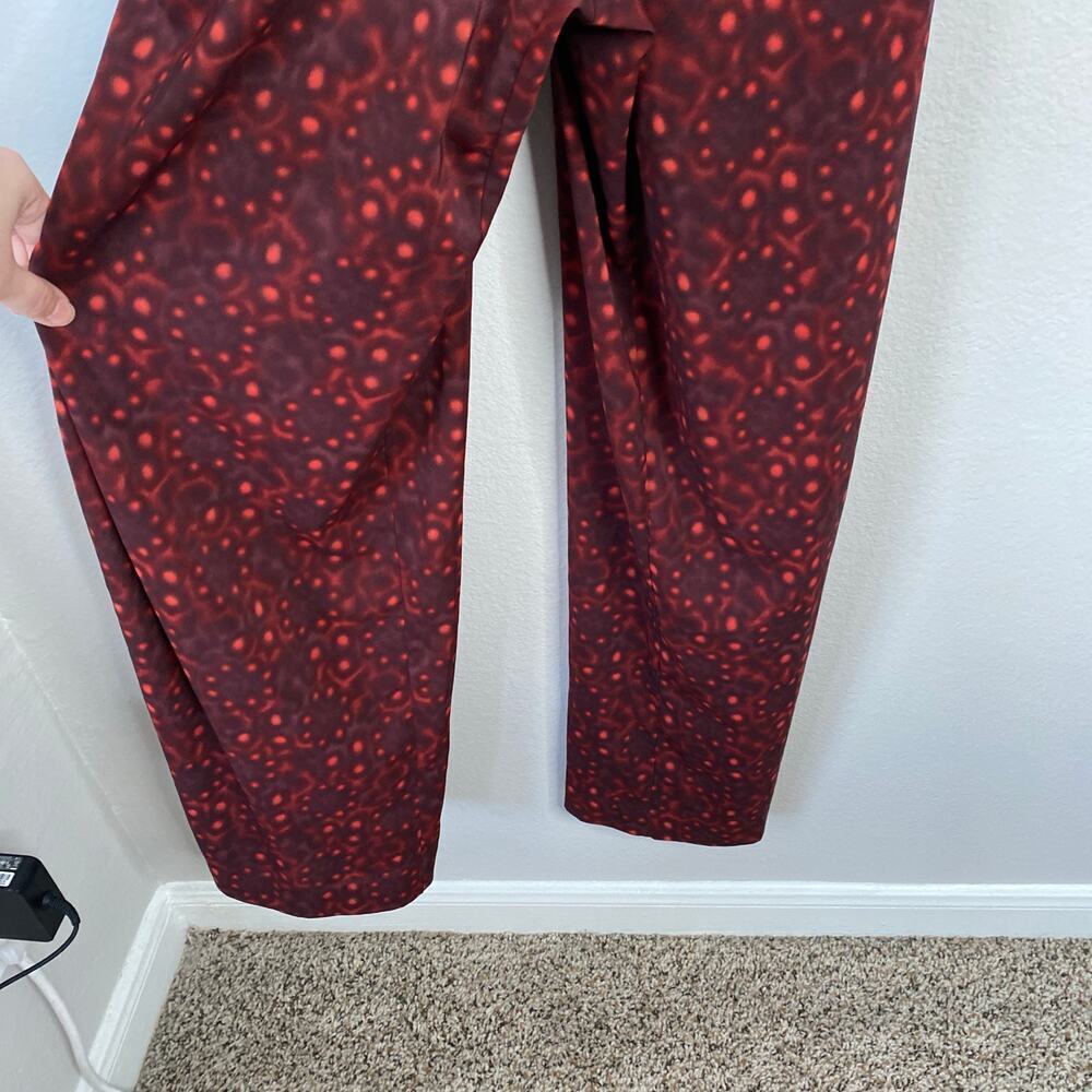 ALICE & OLIVIA Leiby Wide Leg Jumpsuit in Bordeaux Dot Size Medium - Picture 8 of 11